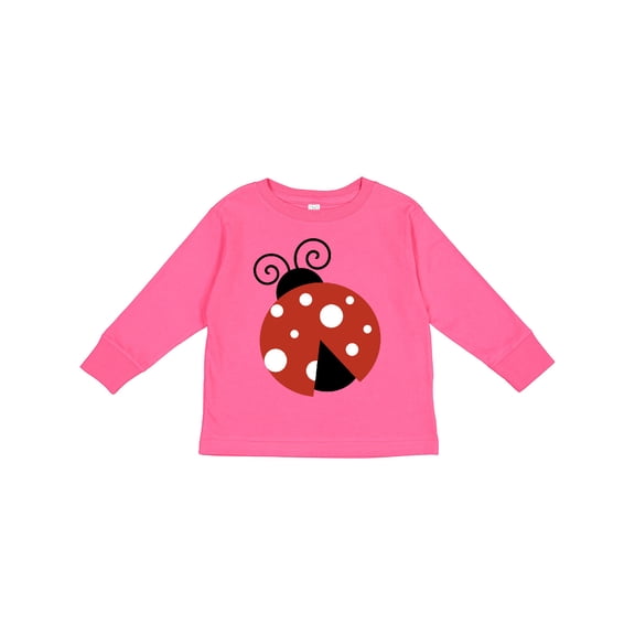 Inktastic Ladybug, Cute Ladybug, Red Ladybug, Ladybird Girls Long Sleeve Toddler T-Shirt