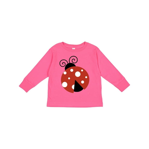 Inktastic Ladybug, Cute Ladybug, Red Ladybug, Ladybird Girls Long Sleeve Toddler T-Shirt