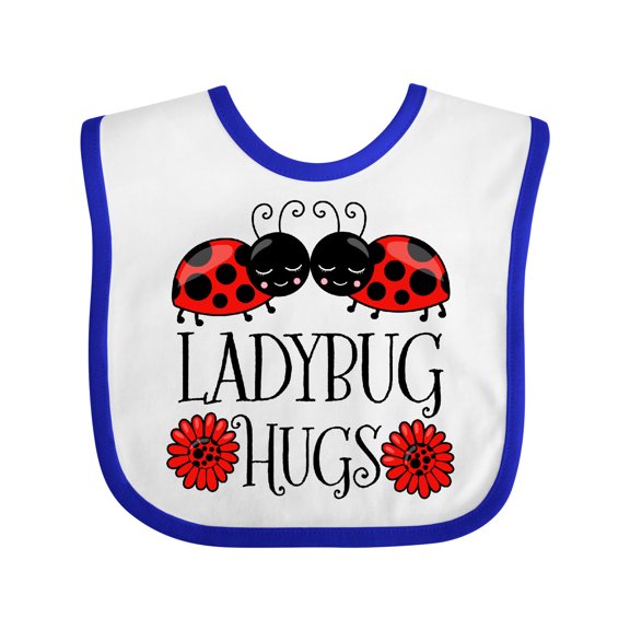 Inktastic Ladybug Hugs Cute Pair of Ladybugs Boys or Girls Baby Bib