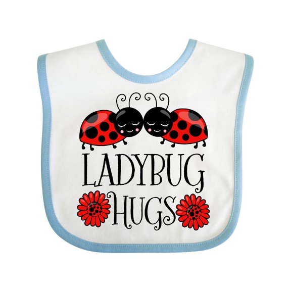 Inktastic Ladybug Hugs Cute Pair of Ladybugs Boys or Girls Baby Bib