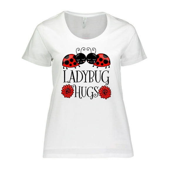 Inktastic Ladybug Hugs Cute Pair of Ladybugs Women's Plus Size T-Shirt