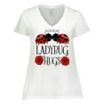 thumbnail image 1 of Inktastic Ladybug Hugs Cute Pair of Ladybugs Women's Plus Size V-Neck T-Shirt, 1 of 5