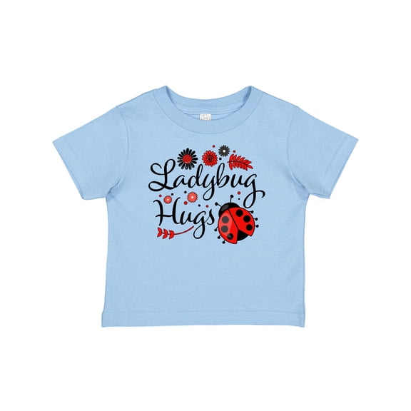 Inktastic Ladybug Hugs with Cute Ladybug and Flowers Boys or Girls Baby T-Shirt
