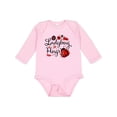 thumbnail image 1 of Inktastic Ladybug Hugs with Cute Ladybug and Flowers Boys or Girls Long Sleeve Baby Bodysuit, 1 of 5