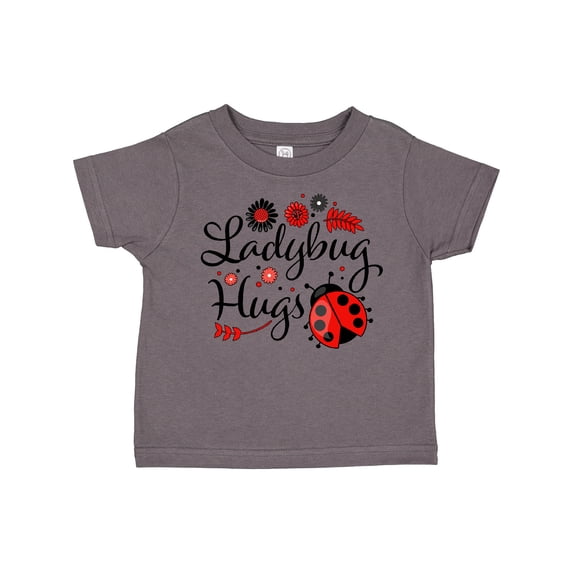 Inktastic Ladybug Hugs with Cute Ladybug and Flowers Boys or Girls Toddler T-Shirt