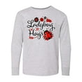 thumbnail image 1 of Inktastic Ladybug Hugs with Cute Ladybug and Flowers Long Sleeve Youth T-Shirt, 1 of 5