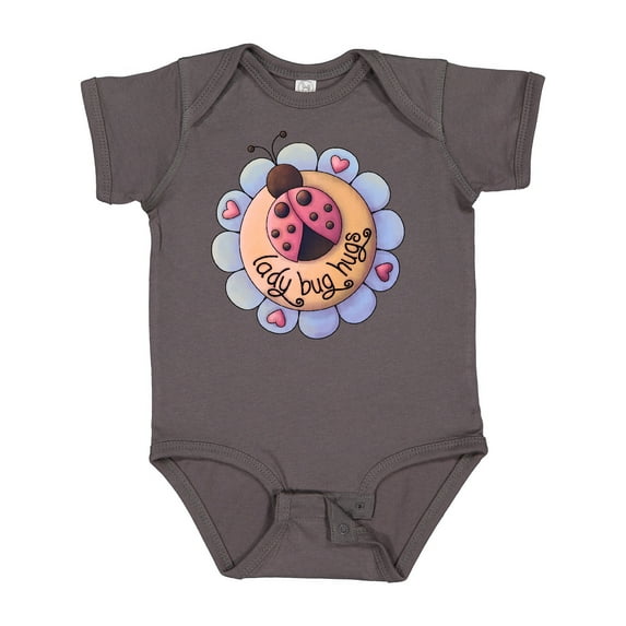 Inktastic Ladybug Hugs with Flower Boys Baby Bodysuit