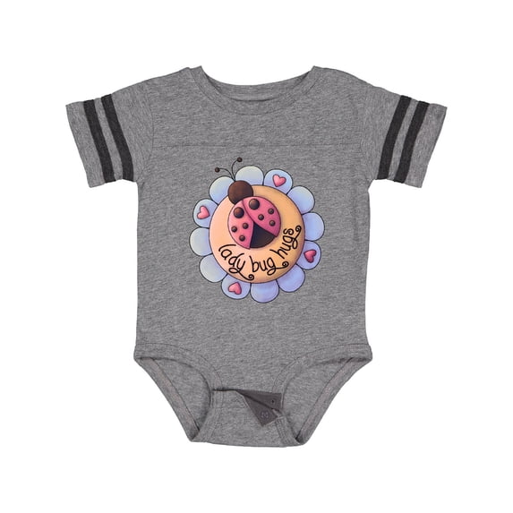 Inktastic Ladybug Hugs with Flower Boys Baby Bodysuit