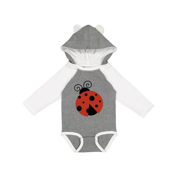 Inktastic Ladybug, Ladybird, Lady Beetle - Red Black Girls Long Sleeve Baby Bodysuit