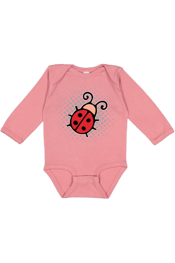 Ladybug Lover Girls Long Sleeve Baby Bodysuit