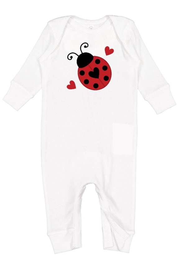 Ladybug Lover Red and Black Baby Romper Coveralls