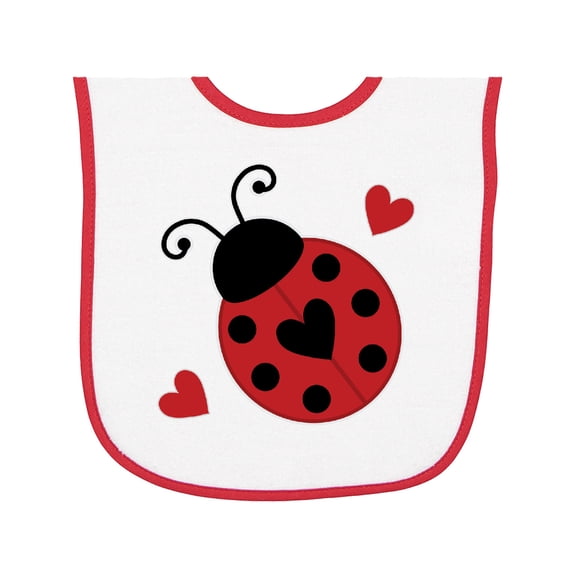 Inktastic Ladybug Lover Red and Black Baby Terry Cloth Bib