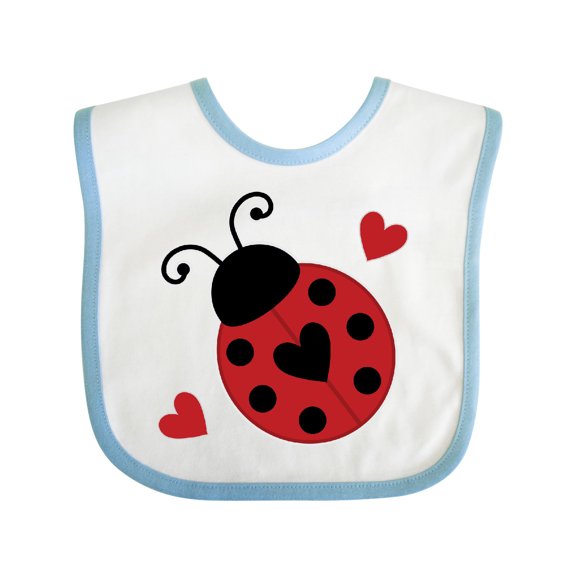 Inktastic Ladybug Lover Red and Black Girls Baby Bib