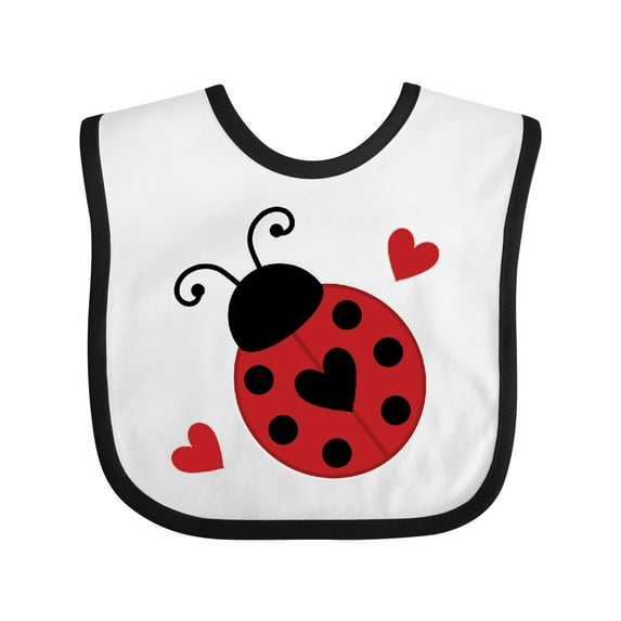 Inktastic Ladybug Lover Red and Black Girls Baby Bib