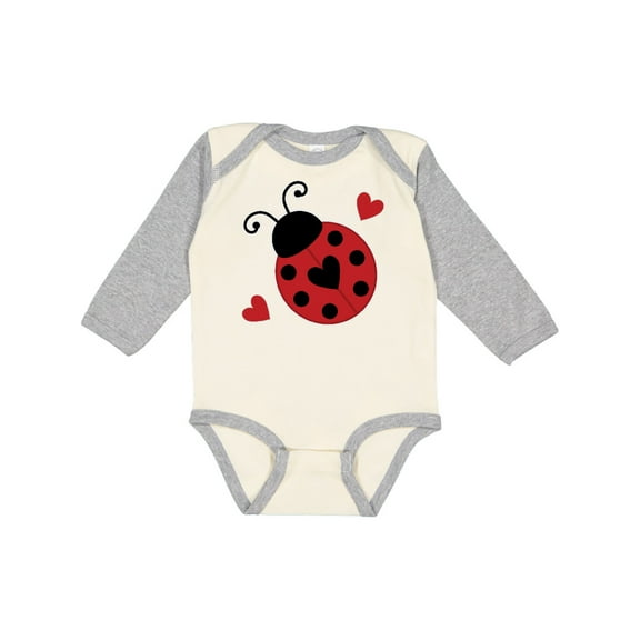 Inktastic Ladybug Lover Red and Black Girls Long Sleeve Baby Bodysuit