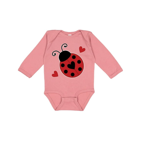 Inktastic Ladybug Lover Red and Black Girls Long Sleeve Baby Bodysuit