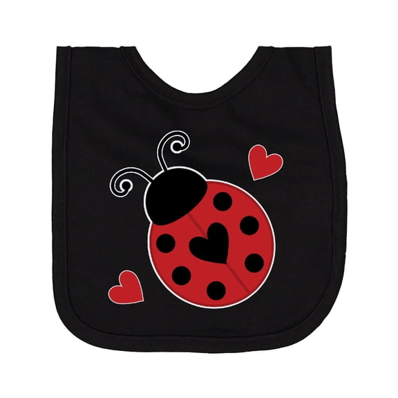 Inktastic Ladybug Lover Red and Black Newborn Bib