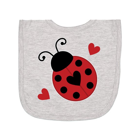 Inktastic Ladybug Lover Red and Black Newborn Bib