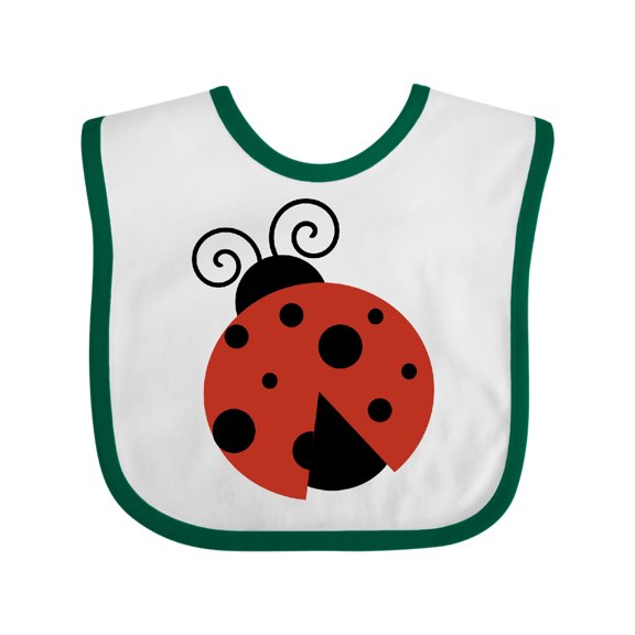 Inktastic Ladybug, Red Ladybug, Cute Ladybug, Ladybird Girls Baby Bib