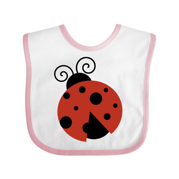 Inktastic Ladybug, Red Ladybug, Cute Ladybug, Ladybird Girls Baby Bib