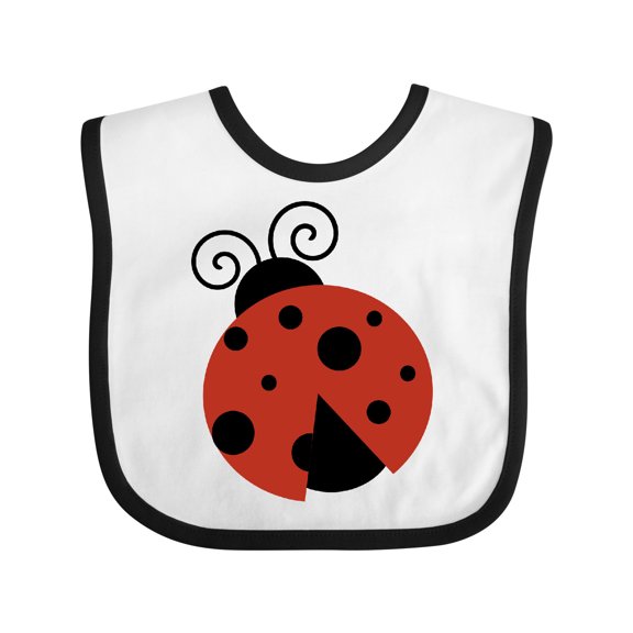 Inktastic Ladybug, Red Ladybug, Cute Ladybug, Ladybird Girls Baby Bib