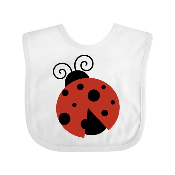 Inktastic Ladybug, Red Ladybug, Cute Ladybug, Ladybird Girls Baby Bib