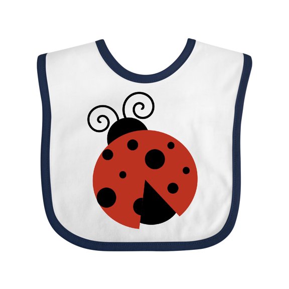 Inktastic Ladybug, Red Ladybug, Cute Ladybug, Ladybird Girls Baby Bib