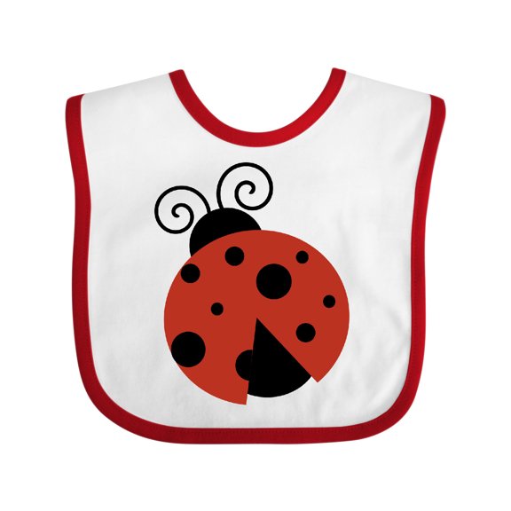 Inktastic Ladybug, Red Ladybug, Cute Ladybug, Ladybird Girls Baby Bib