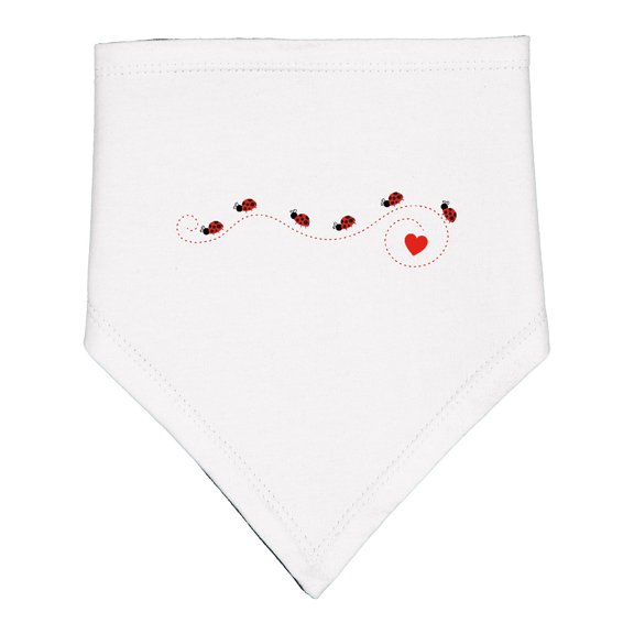 Inktastic Ladybug Trail Baby Bandana Bib
