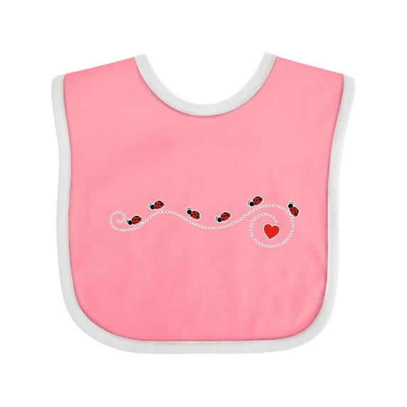 Inktastic Ladybug Trail Girls Baby Bib