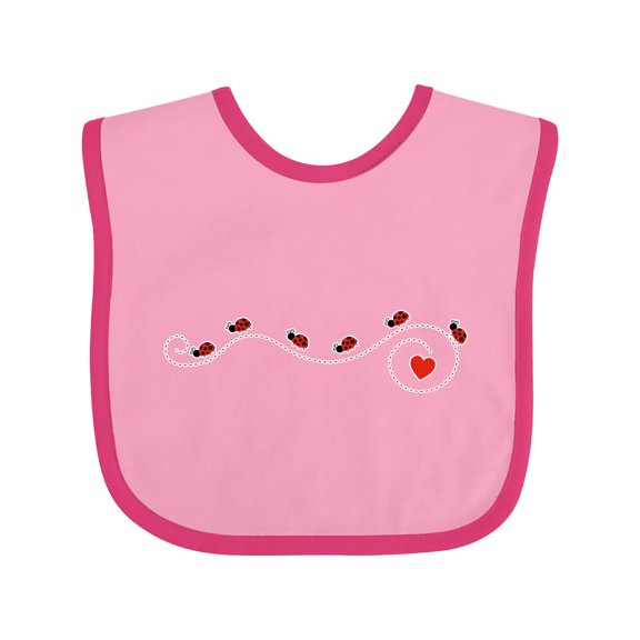 Inktastic Ladybug Trail Girls Baby Bib
