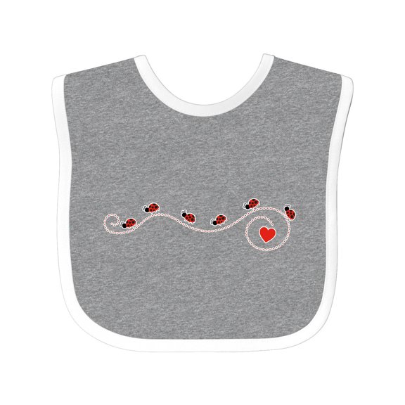 Inktastic Ladybug Trail Girls Baby Bib