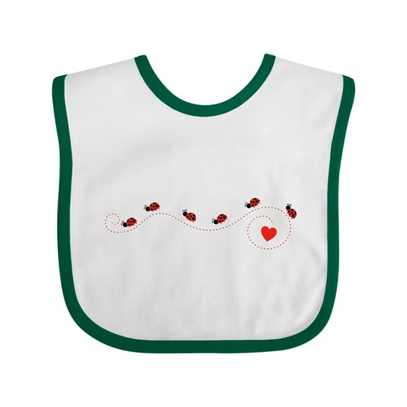 Inktastic Ladybug Trail Girls Baby Bib