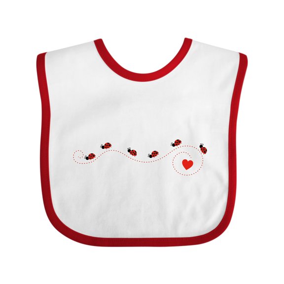 Inktastic Ladybug Trail Girls Baby Bib