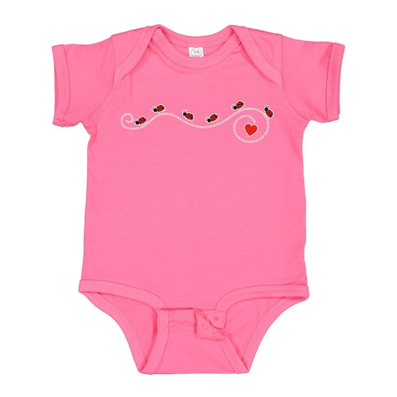 Inktastic Ladybug Trail Girls Baby Bodysuit