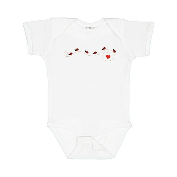 Inktastic Ladybug Trail Girls Baby Bodysuit