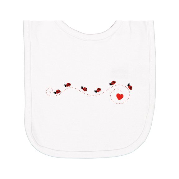 Inktastic Ladybug Trail Newborn Bib