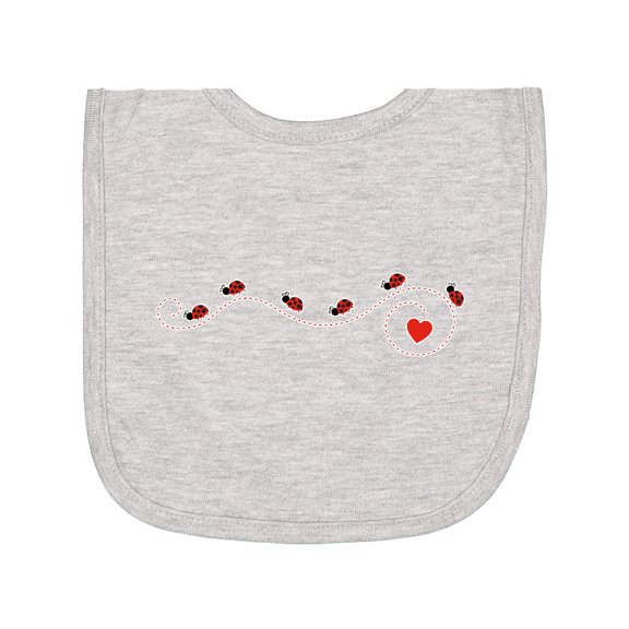 Inktastic Ladybug Trail Newborn Bib