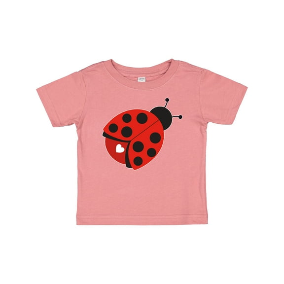 Inktastic Ladybug with a White Heart Girls Baby T-Shirt