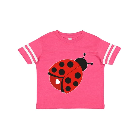 Inktastic Ladybug with a White Heart Girls Toddler T-Shirt
