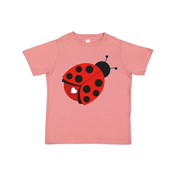 Inktastic Ladybug with a White Heart Girls Toddler T-Shirt