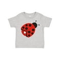 thumbnail image 1 of Inktastic Ladybug with a White Heart Girls Toddler T-Shirt, 1 of 5