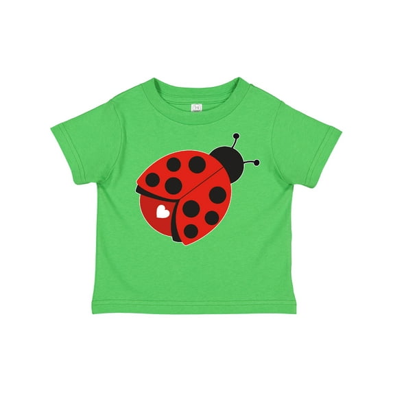 Inktastic Ladybug with a White Heart Girls Toddler T-Shirt