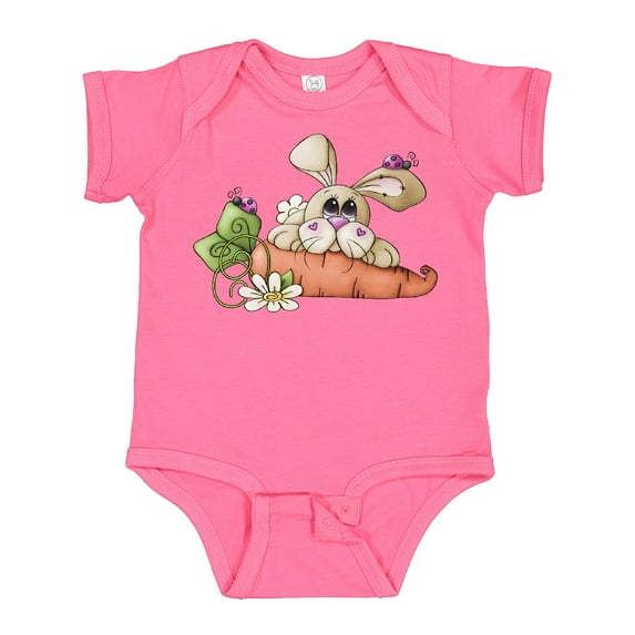 Inktastic Ladybugs and Bunny Rabbit with Carrot Boys Baby Bodysuit