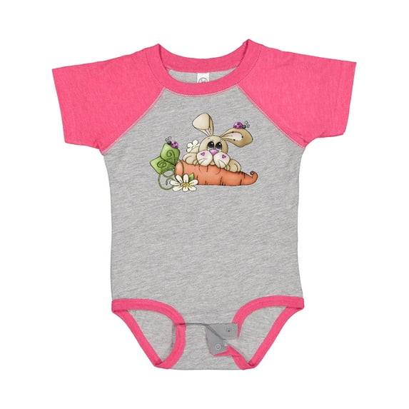 Inktastic Ladybugs and Bunny Rabbit with Carrot Boys Baby Bodysuit