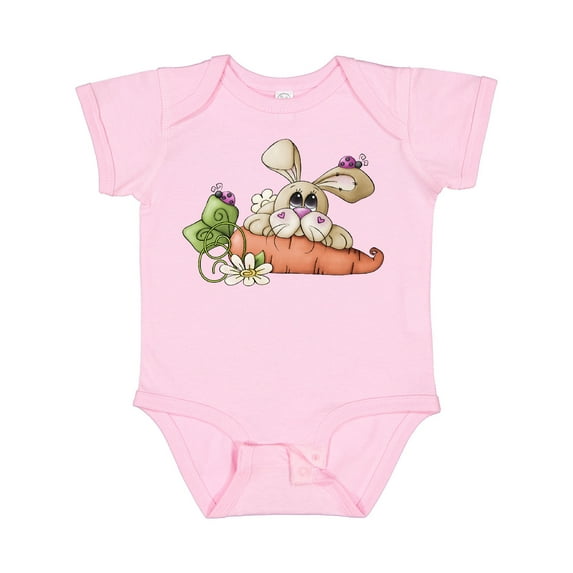 Inktastic Ladybugs and Bunny Rabbit with Carrot Boys Baby Bodysuit