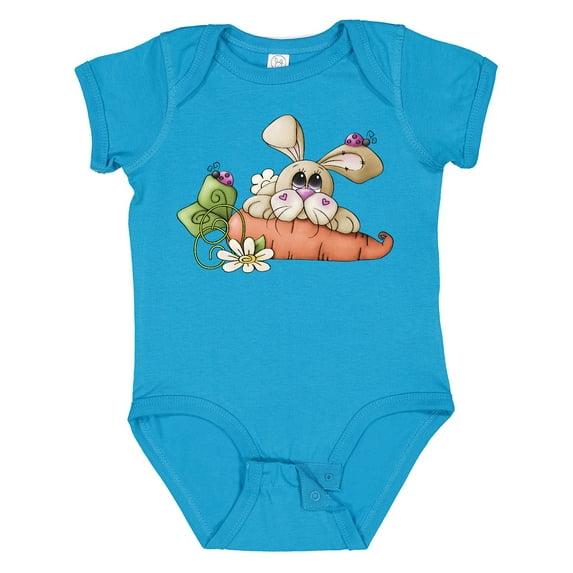 Inktastic Ladybugs and Bunny Rabbit with Carrot Boys Baby Bodysuit
