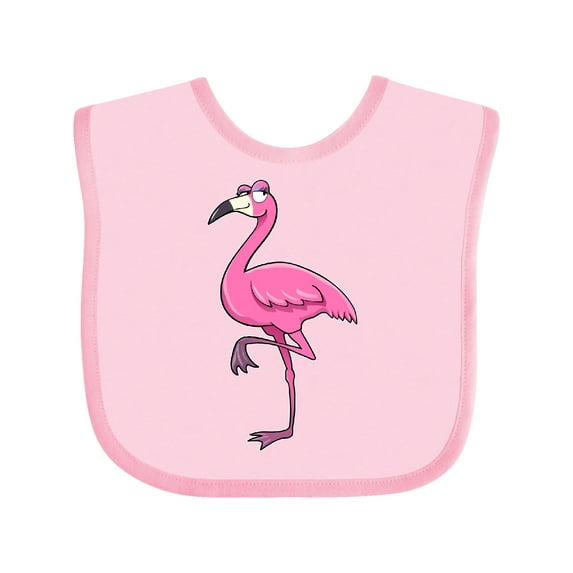 Inktastic Ladylike Flamingo Boys or Girls Baby Bib