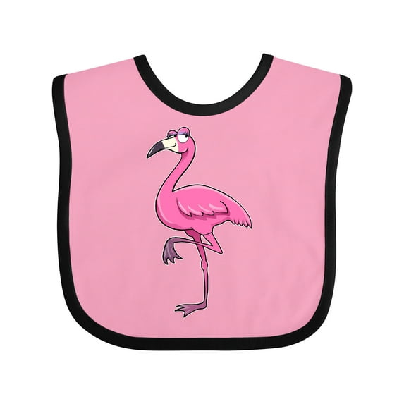 Inktastic Ladylike Flamingo Boys or Girls Baby Bib