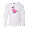 thumbnail image 1 of Inktastic Ladylike Flamingo Long Sleeve Youth T-Shirt, 1 of 5